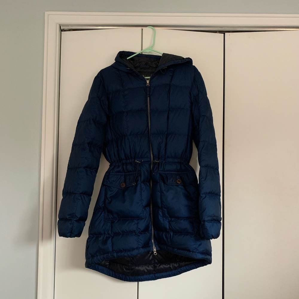 Blue Eddie Bauer Down Parka. Fits Like M/L